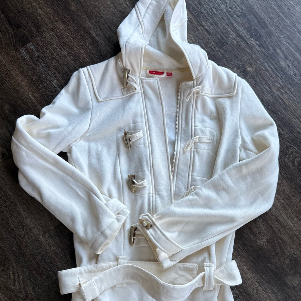 Puma Cream Hooded Sweatshirt Jacket